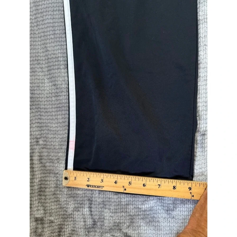 Adidas Mens 2XL Black 3 Stripe Track Pants Athletic Activewear RN 88387 36X30